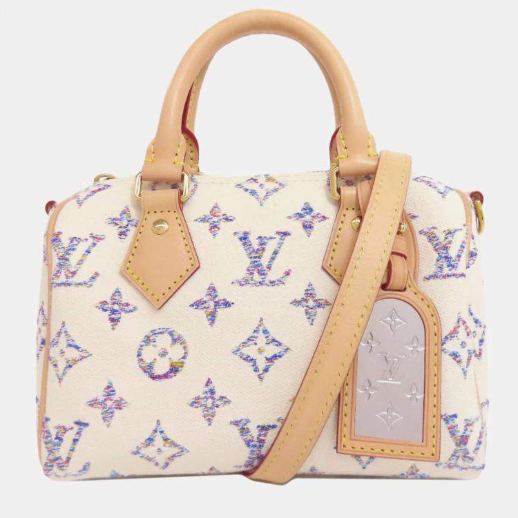 Pre Owned Louis Vuitton Speedy Bandouliere 20 Handbag Monogram Jacquard
