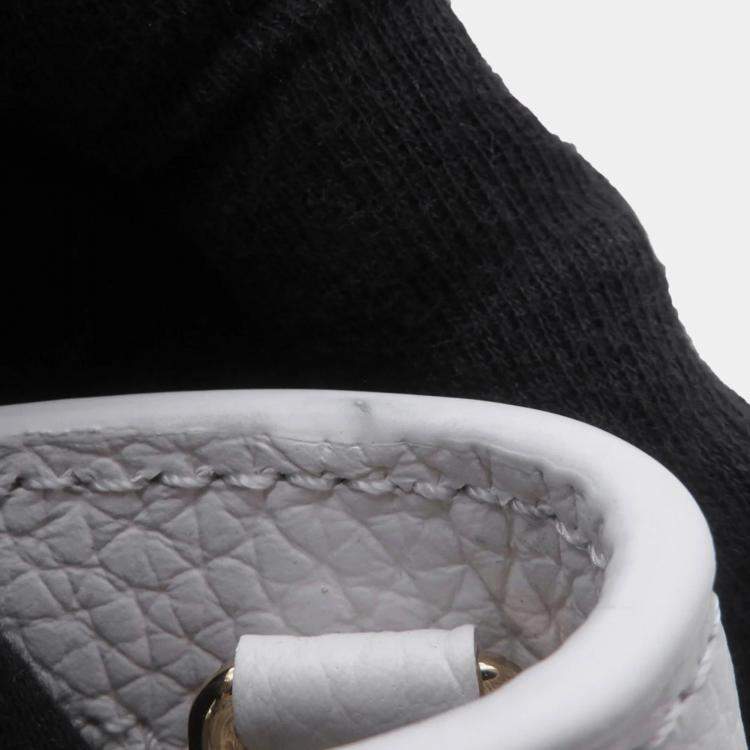 Pre Owned Louis Vuitton Handbag Taurillon Leather Capucines Bb Shoulder Bag White