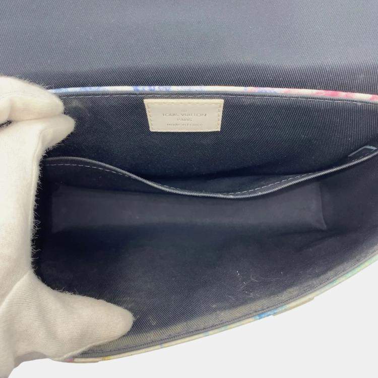 Pre Owned Louis Vuitton Monogram Pastel Trunk Messenger Bag Pm  Multicolore