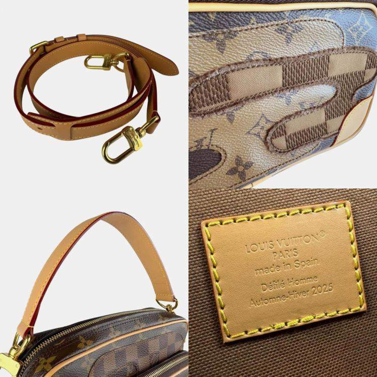 Pre Owned Louis Vuitton X Nigo Nile Brown Monogram Coated Canvas Shoulder Bag
