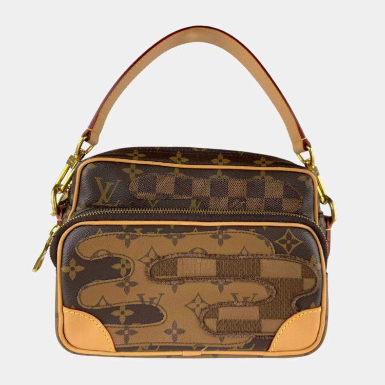 Pre Owned Louis Vuitton X Nigo Nile Brown Monogram Coated Canvas Shoulder Bag