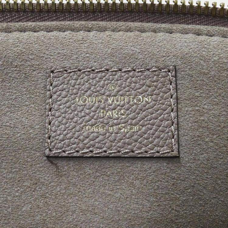 Pre Owned Louis Vuitton Monogram Empreinte Two-Tone Bag  Petit Palais Pm Tourterelle Creme Beige