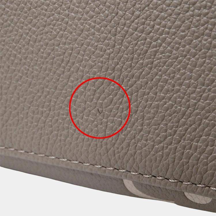 Pre Owned Louis Vuitton Monogram Empreinte Two-Tone Bag  Petit Palais Pm Tourterelle Creme Beige