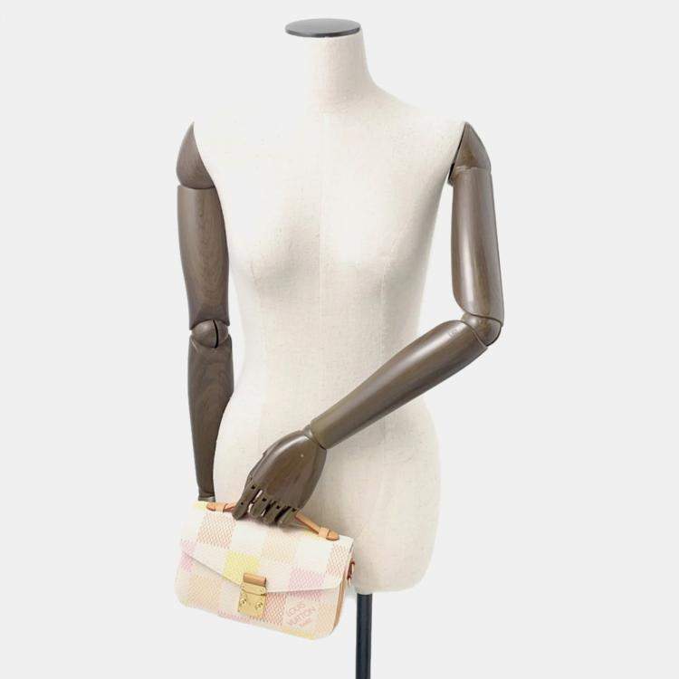 Pre Owned Louis Vuitton Damier Licious Pochette Metis Ew Shoulder Bag