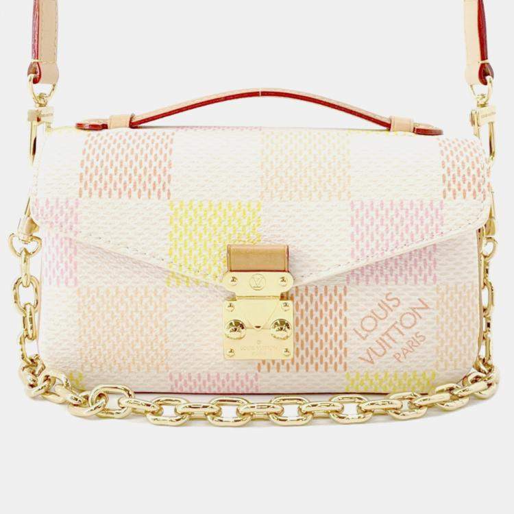 Pre Owned Louis Vuitton Damier Licious Pochette Metis Ew Shoulder Bag