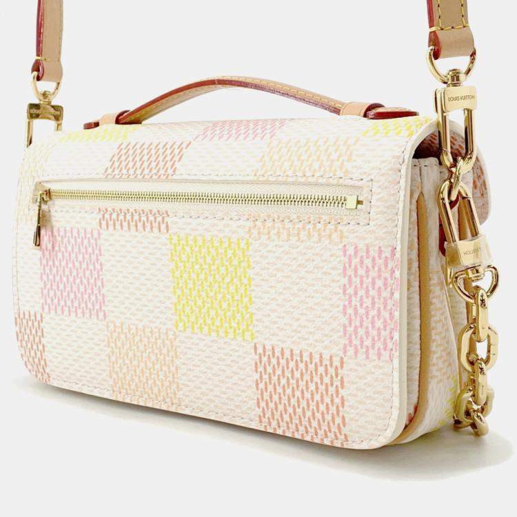 Pre Owned Louis Vuitton Damier Licious Pochette Metis Ew Shoulder Bag
