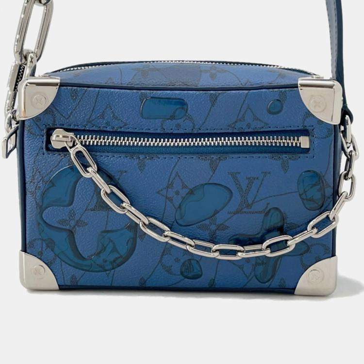 Pre Owned Louis Vuitton Monogram Aqua Garden Mini Soft Trunk Shoulder Bag