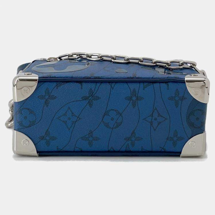 Pre Owned Louis Vuitton Monogram Aqua Garden Mini Soft Trunk Shoulder Bag