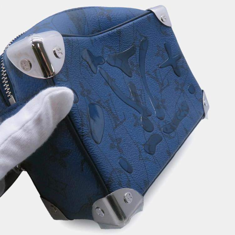 Pre Owned Louis Vuitton Monogram Aqua Garden Mini Soft Trunk Shoulder Bag