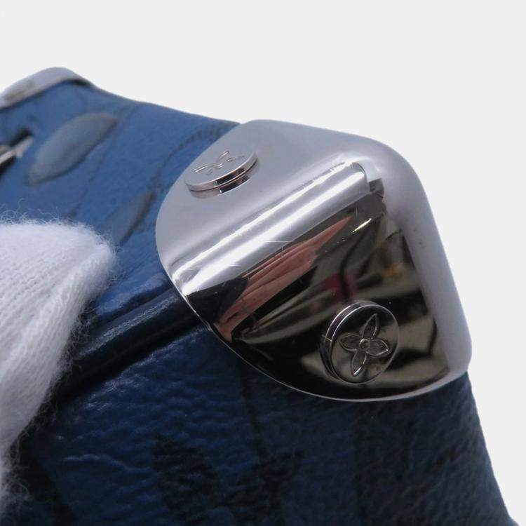 Pre Owned Louis Vuitton Monogram Aqua Garden Mini Soft Trunk Shoulder Bag