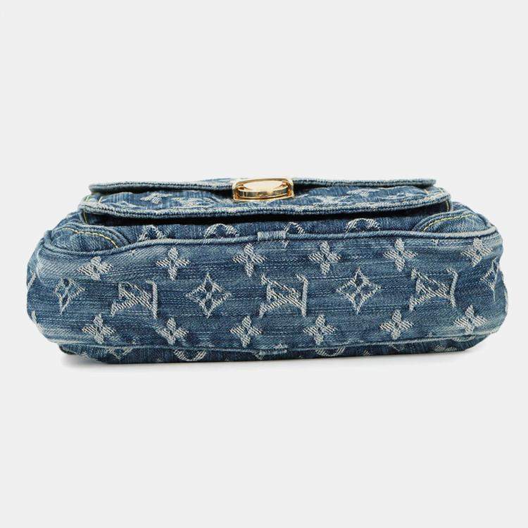 Pre Owned Louis Vuitton Monogram Denim Bum Bag Waist Pouch
