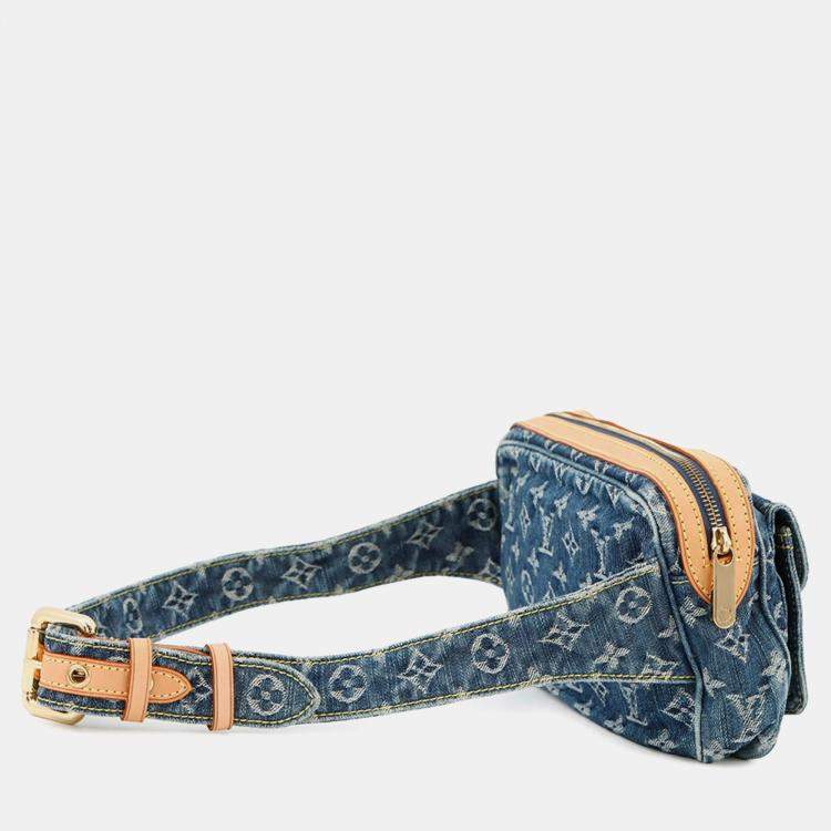 Pre Owned Louis Vuitton Monogram Denim Bum Bag Waist Pouch