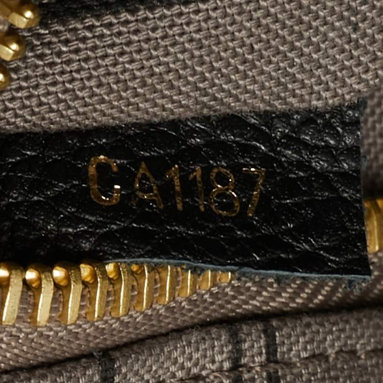 Pre Owned Louis Vuitton Pont Neuf MM Black Monogram Empreinte Leather Bag