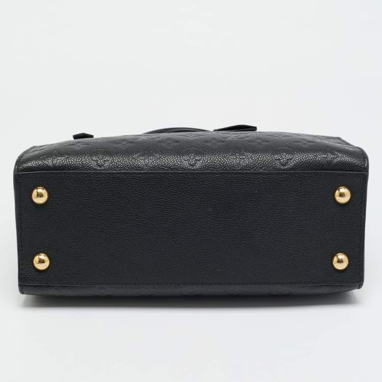 Pre Owned Louis Vuitton Pont Neuf MM Black Monogram Empreinte Leather Bag
