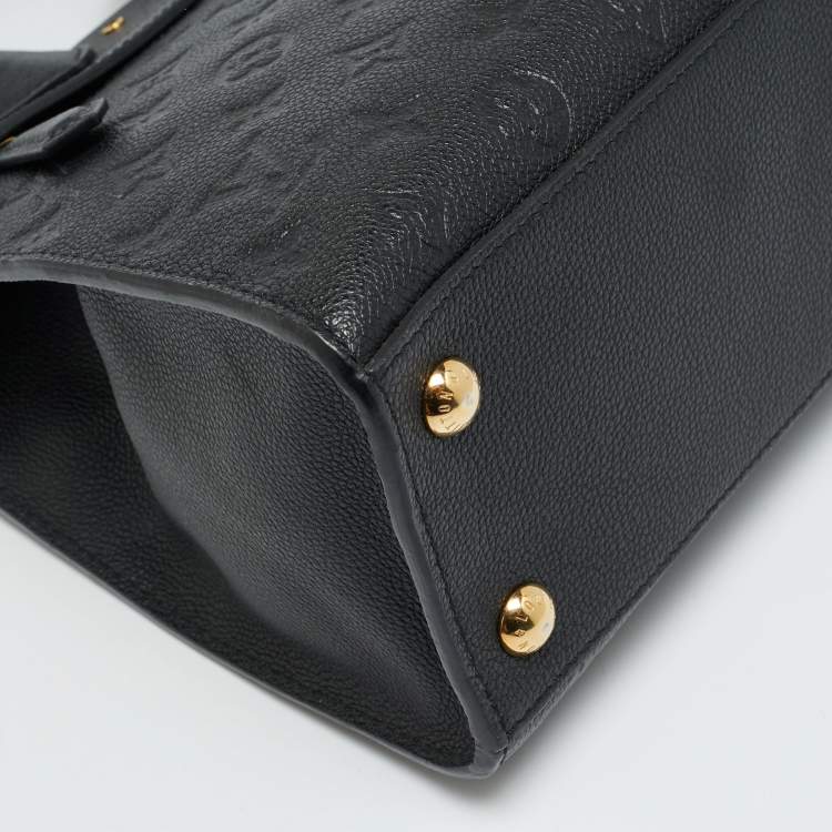 Pre Owned Louis Vuitton Pont Neuf MM Black Monogram Empreinte Leather Bag