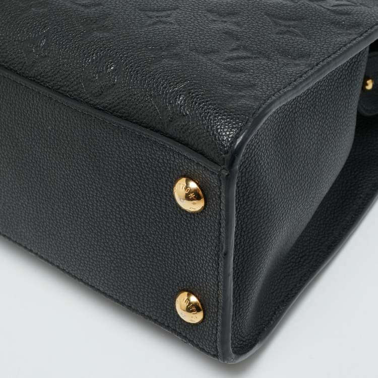 Pre Owned Louis Vuitton Pont Neuf MM Black Monogram Empreinte Leather Bag