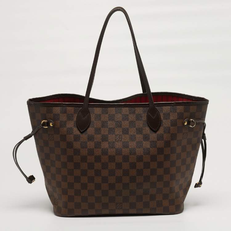 Pre Owned Louis Vuitton Neverfull MM Damier Ebene Canvas Bag