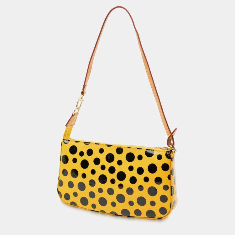 Pre Owned Louis Vuitton Yellow Yayoi Kusama Monogram Vernis Dots Infinity Pochette Accessoires