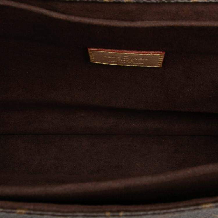Pre Owned Louis Vuitton Brown Monogram Pochette Metis