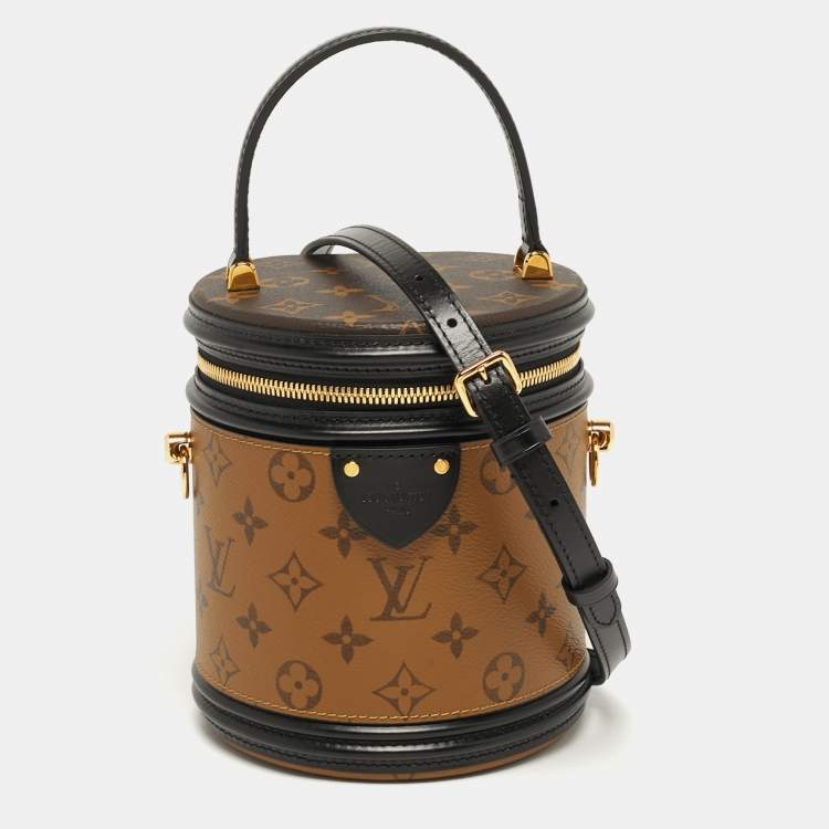 Pre Owned Louis Vuitton Cannes Black Monogram Reverse Canvas Bag