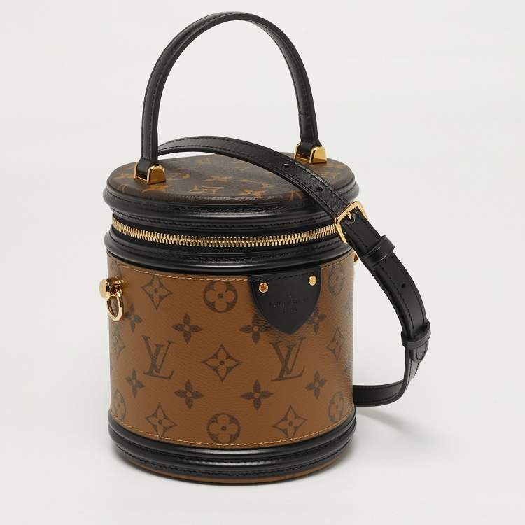 Pre Owned Louis Vuitton Cannes Black Monogram Reverse Canvas Bag