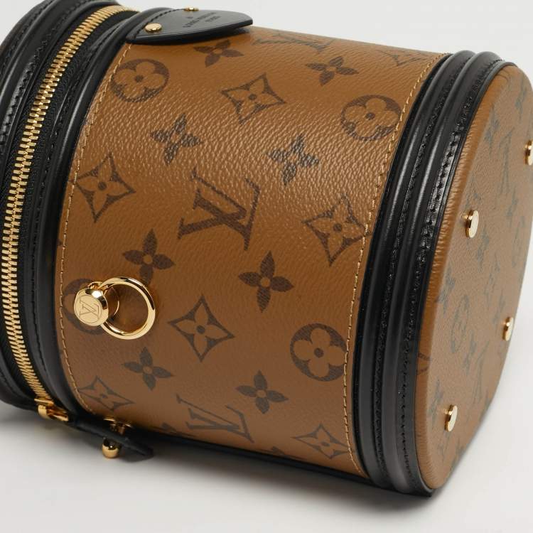 Pre Owned Louis Vuitton Cannes Black Monogram Reverse Canvas Bag