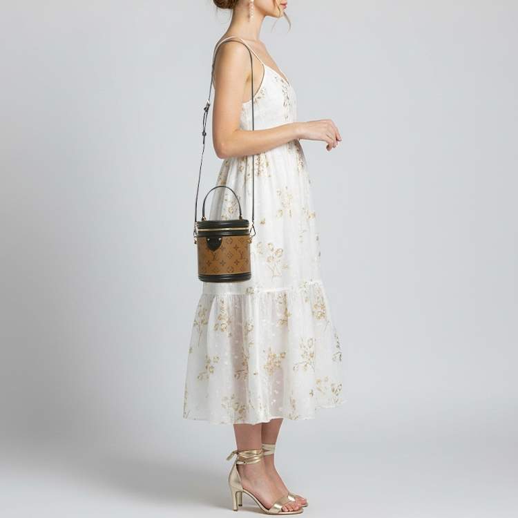 Pre Owned Louis Vuitton Cannes Black Monogram Reverse Canvas Bag