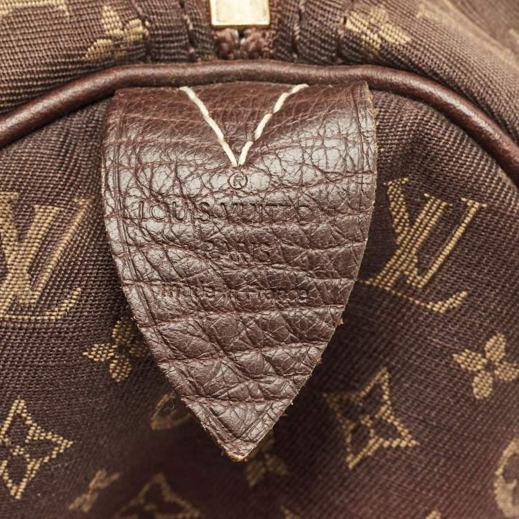 Pre Owned Louis Vuitton Speedy 30 Fusain Monogram Idylle Canvas Bag