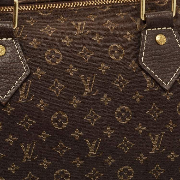 Pre Owned Louis Vuitton Speedy 30 Fusain Monogram Idylle Canvas Bag