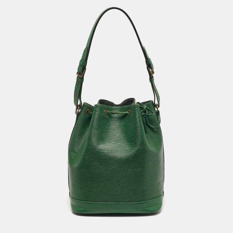 Pre Owned Louis Vuitton Noe Borneo Green Epi Leather Bag