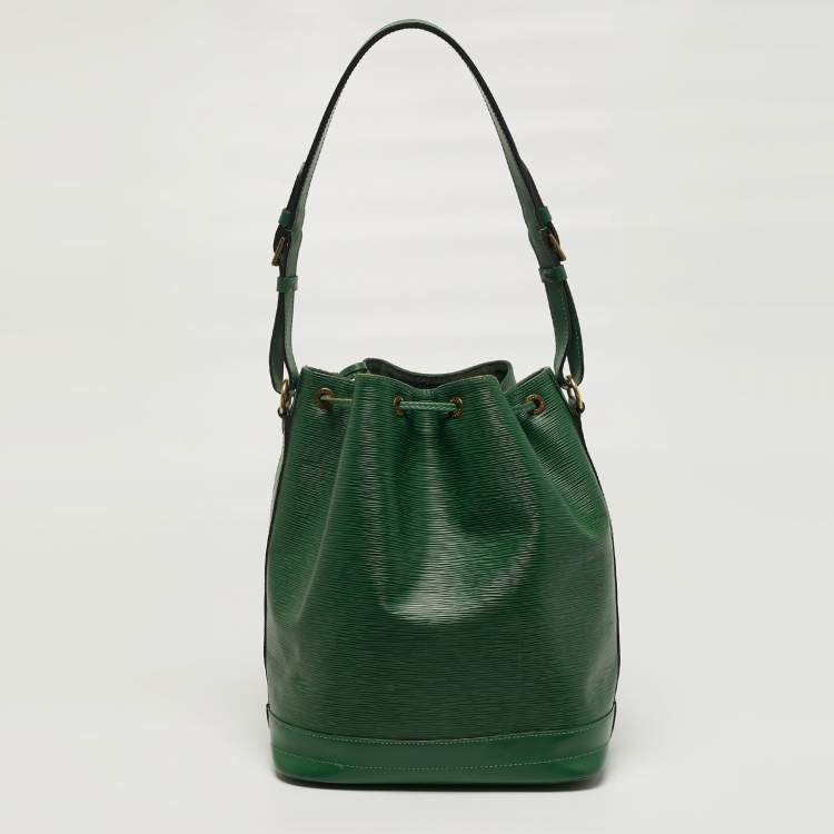 Pre Owned Louis Vuitton Noe Borneo Green Epi Leather Bag
