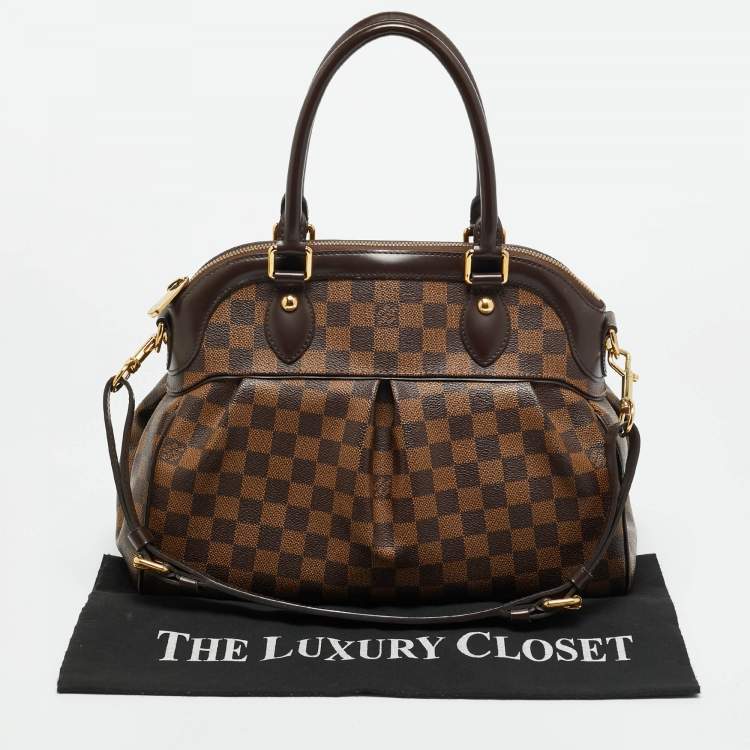 Pre Owned Louis Vuitton Trevi PM Damier Ebene Canvas Bag