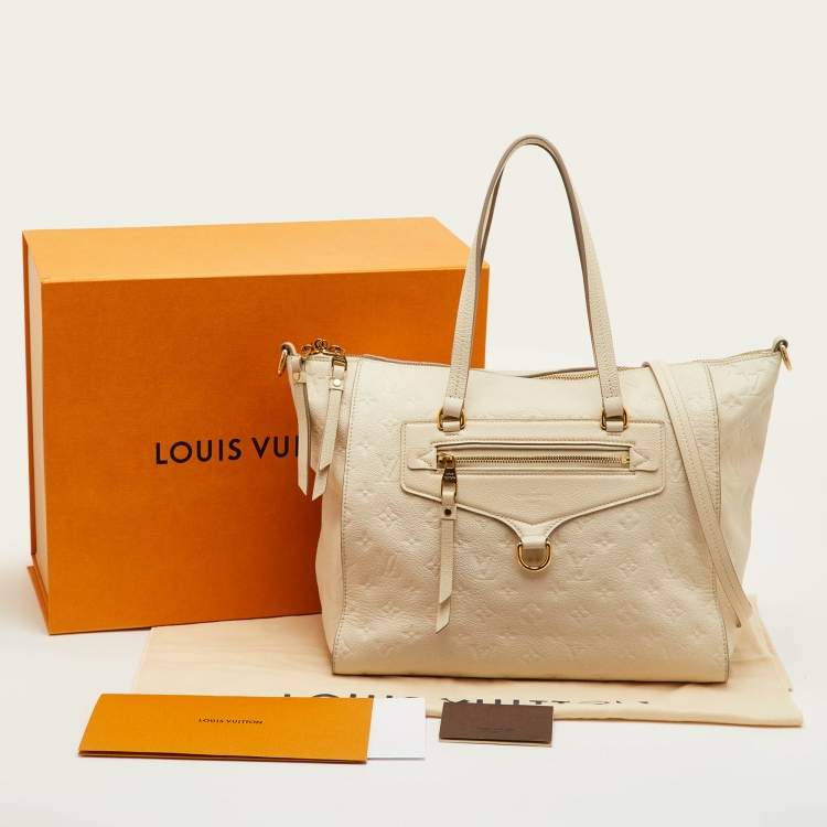 Pre Owned Louis Vuitton Lumineuse PM Neige Monogram Empreinte Leather Bag