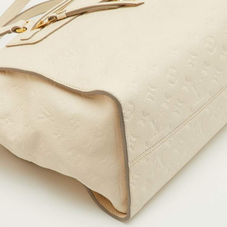 Pre Owned Louis Vuitton Lumineuse PM Neige Monogram Empreinte Leather Bag