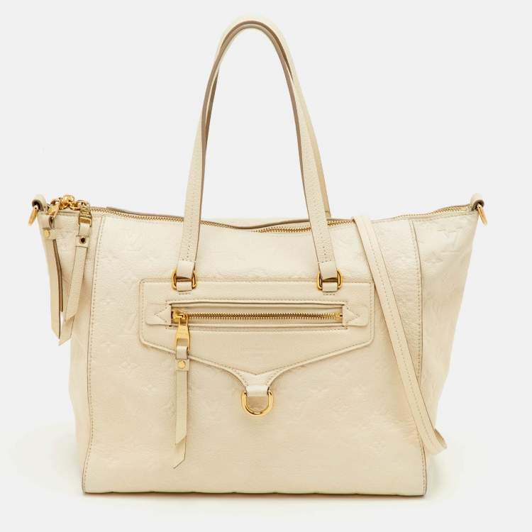 Pre Owned Louis Vuitton Lumineuse PM Neige Monogram Empreinte Leather Bag