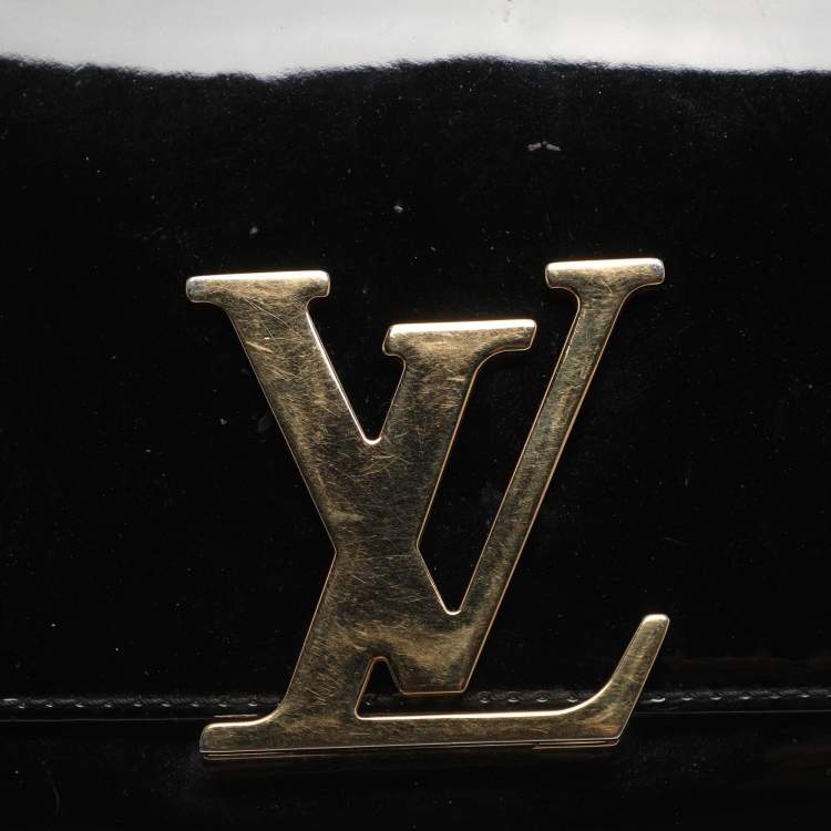 Pre Owned Louis Vuitton Louise Black Vernis Clutch