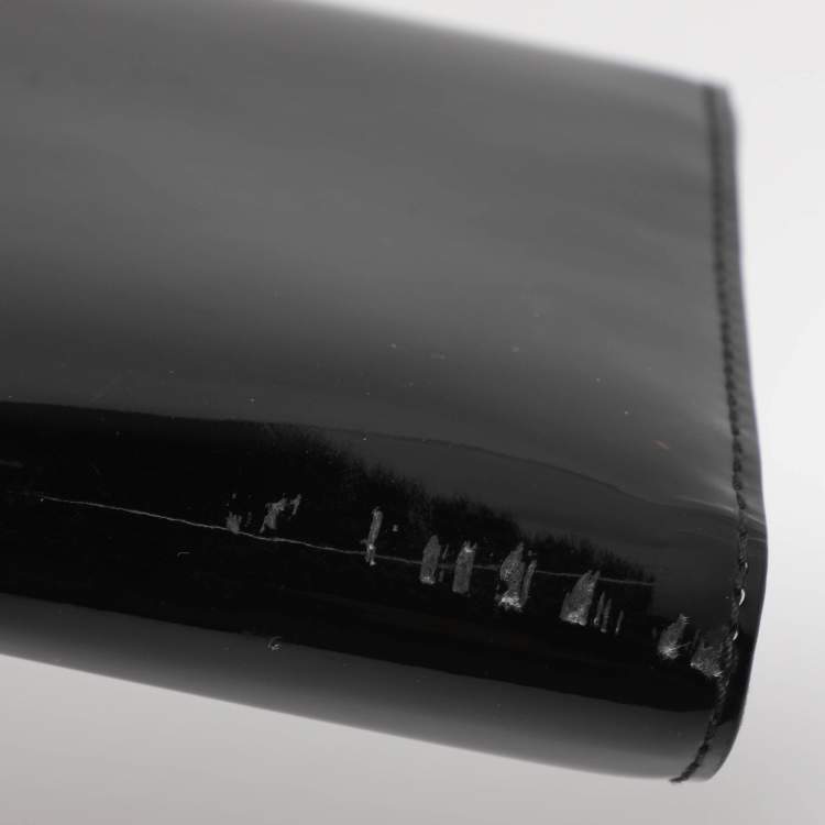 Pre Owned Louis Vuitton Louise Black Vernis Clutch