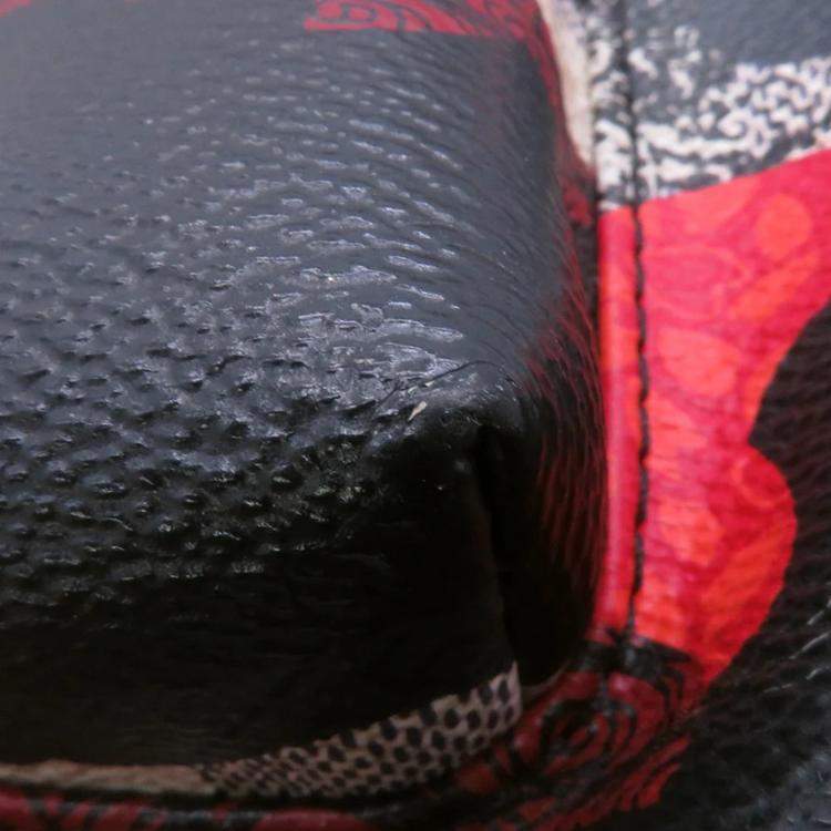 Pre Owned Louis Vuitton Palm Springs Backpack Noir/Multicolor Damier Azur Kansai Yamamoto Size Pm