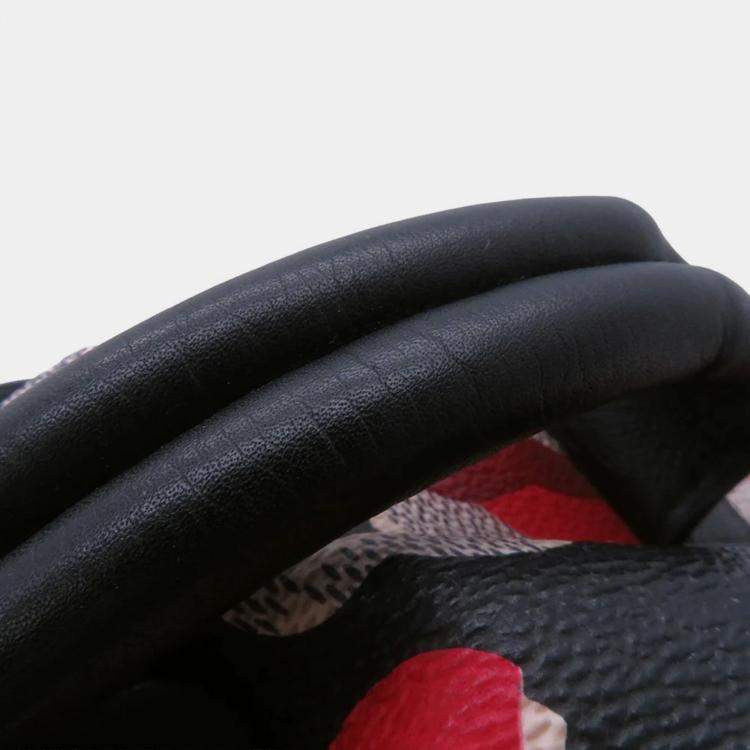 Pre Owned Louis Vuitton Palm Springs Backpack Noir/Multicolor Damier Azur Kansai Yamamoto Size Pm