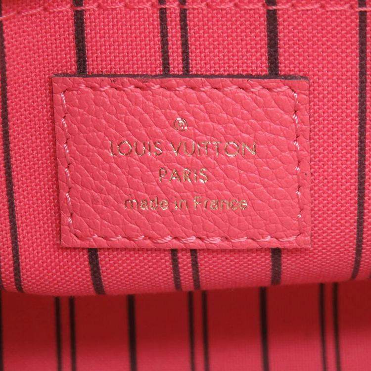 مملوكة مسبقًا Louis Vuitton Montaigne Blossom Pink Monogram Empreinte Leather Size BB