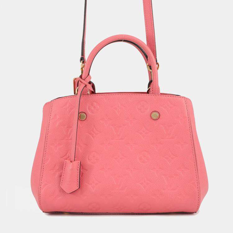 مملوكة مسبقًا Louis Vuitton Montaigne Blossom Pink Monogram Empreinte Leather Size BB
