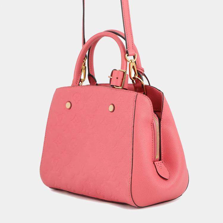 مملوكة مسبقًا Louis Vuitton Montaigne Blossom Pink Monogram Empreinte Leather Size BB