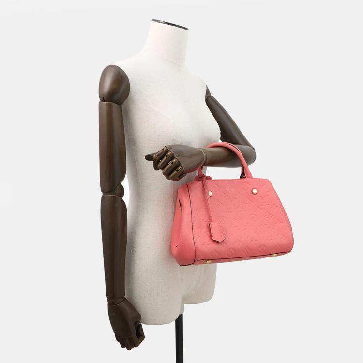 مملوكة مسبقًا Louis Vuitton Montaigne Blossom Pink Monogram Empreinte Leather Size BB
