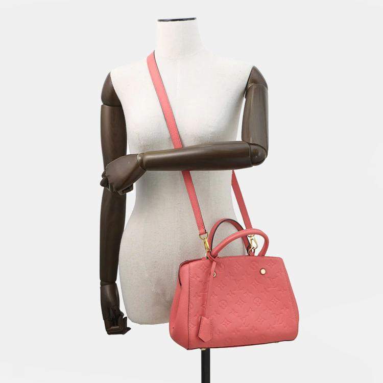 مملوكة مسبقًا Louis Vuitton Montaigne Blossom Pink Monogram Empreinte Leather Size BB