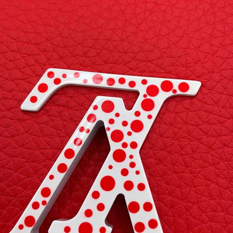 Pre Owned Louis Vuitton Lvxyk Capucines Japan Limited Edition Rouge Taurillon Leather Infinity Dot Size BB