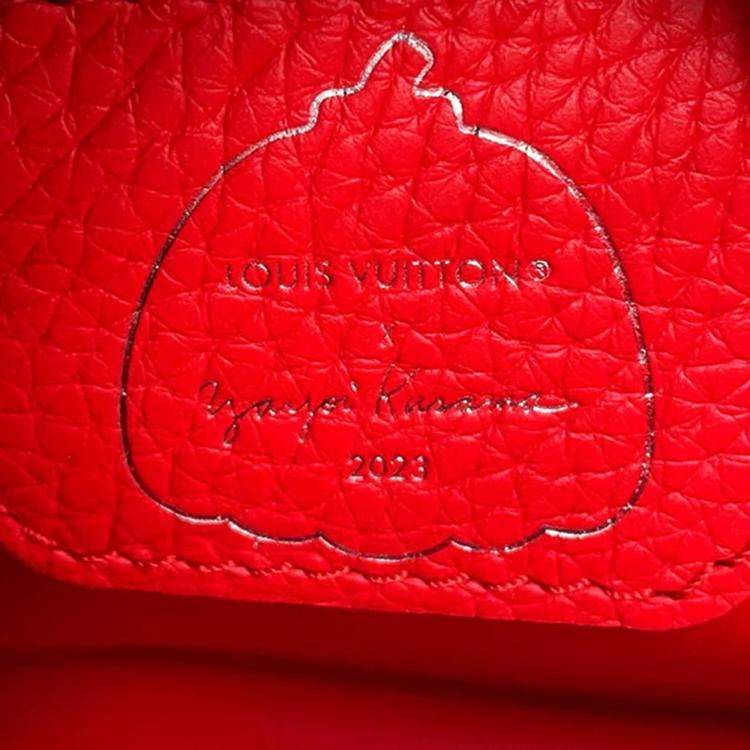 Pre Owned Louis Vuitton Lvxyk Capucines Japan Limited Edition Rouge Taurillon Leather Infinity Dot Size BB