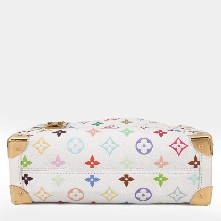 Pre Owned Louis Vuitton Lv X Tm Side Trunk White Monogram Multicolor Size MM