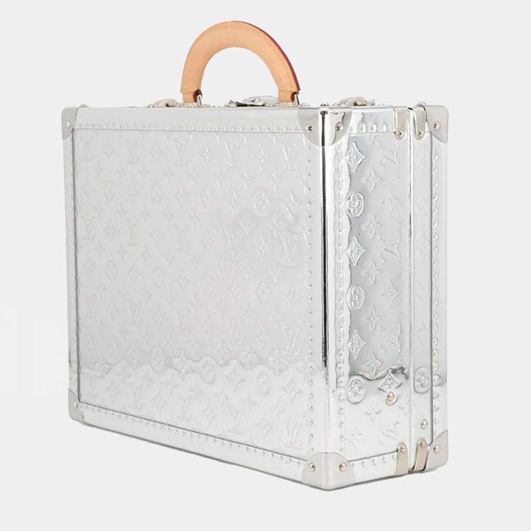 Pre Owned Louis Vuitton Cotteville Silver Monogram Mirror Size 40