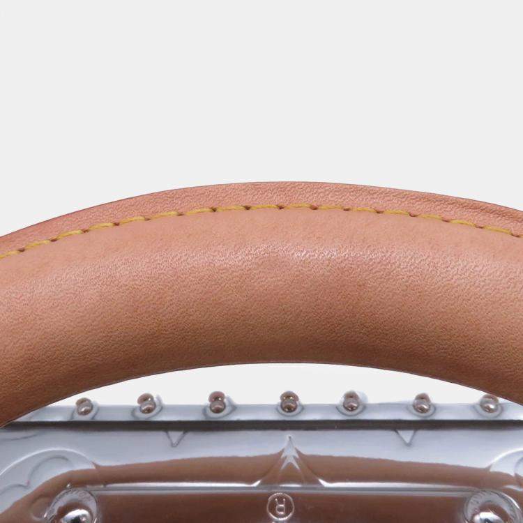 Pre Owned Louis Vuitton Cotteville Silver Monogram Mirror Size 40