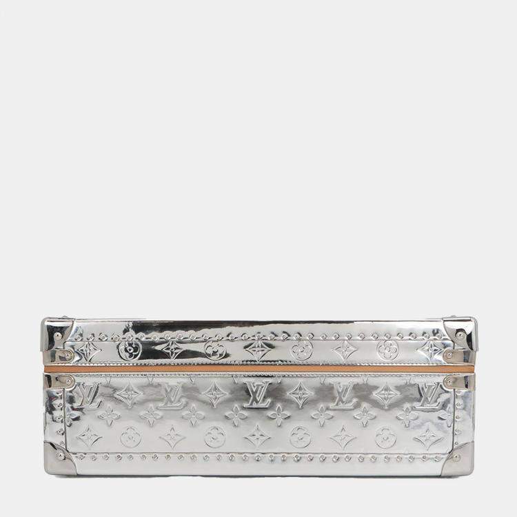 Pre Owned Louis Vuitton Cotteville Silver Monogram Mirror Size 40